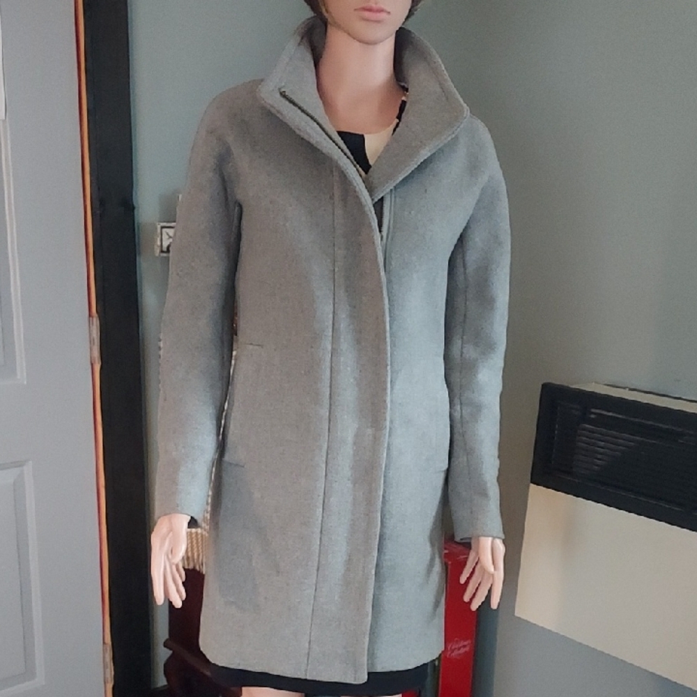J. Crew Women's Light Gray Stadium Coat